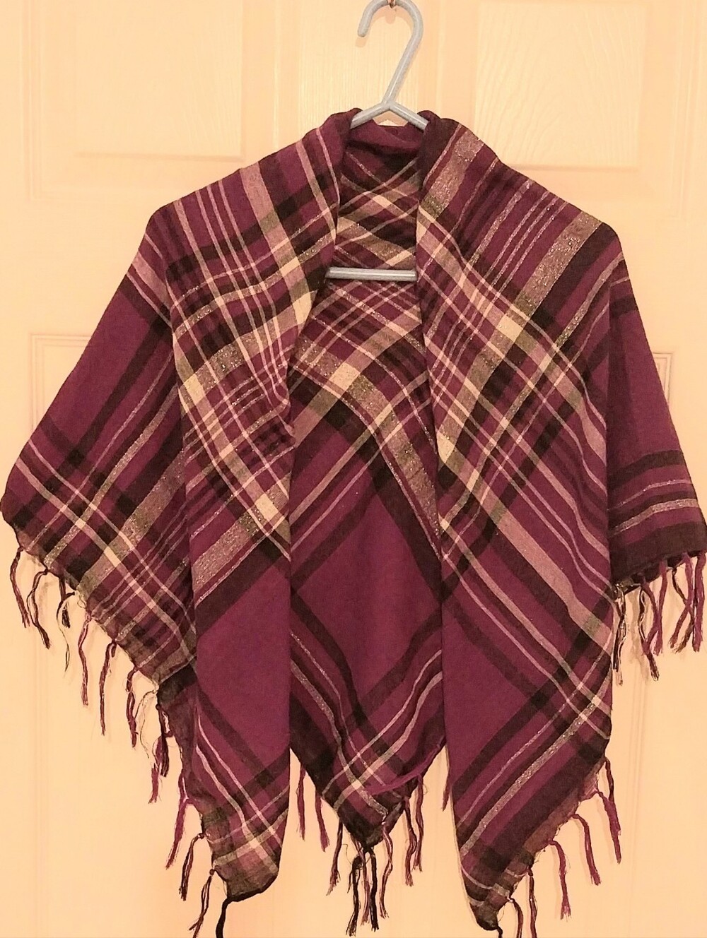 Purple Plaid Lightweight Scarf